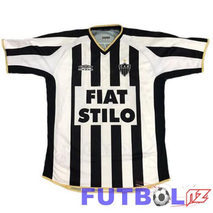 Camisetas De Futbol Atletico Mineiro Retro Primera Negro Blanco 2003