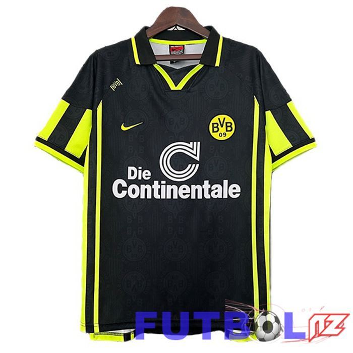 Camisetas De Futbol Dortmund BVB Retro Segunda Negro 1996-1997