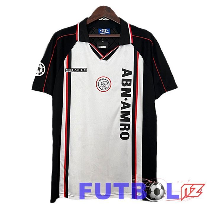 Camisetas De Futbol AFC Ajax Retro Segunda Blanco Negro 1998-1999