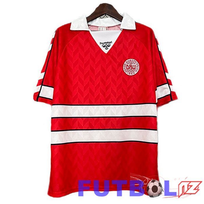 Camisetas De Futbol Dinamarca Retro Primera Rojo 1988