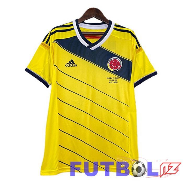 Camisetas De Futbol Colombia Retro Primera Amarillo 2014