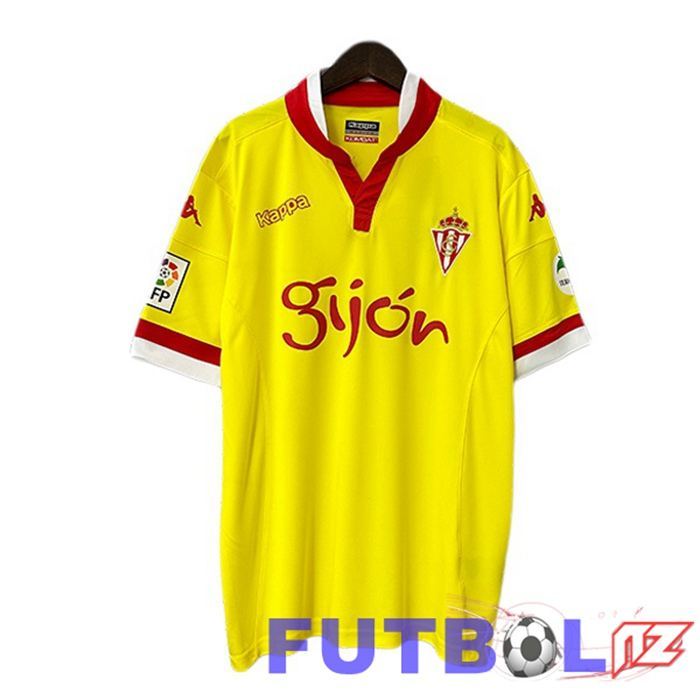 Camisetas De Futbol Sporting Gijon Retro Segunda Amarillo 2015-2016