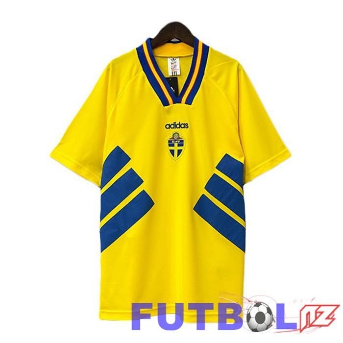 Camisetas De Futbol Suecia Retro Primera Amarillo 1994