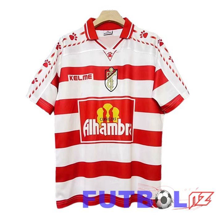 Camisetas De Futbol Granada CF Retro Primera Blanco Rojo 1997-1998