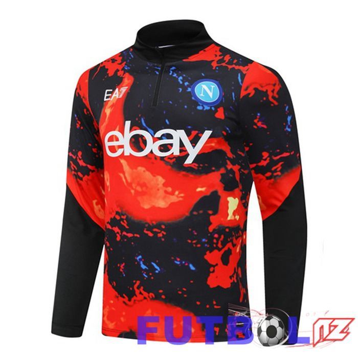 Sudadera De Entrenamiento SSC Napoli Rojo Negro 2024/2025