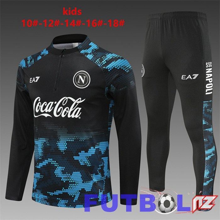 Chandal Equipos De Futbol SSC Napoli Ninos Negro Azul 2024/2025