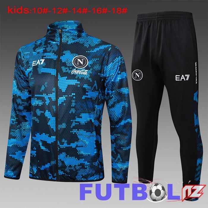 Chandal Equipos De Futbol - Chaqueta SSC Napoli Ninos Azul Real 2024/2025