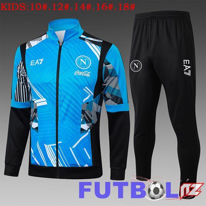 Chandal Equipos De Futbol - Chaqueta SSC Napoli Ninos Azul 2025/2026