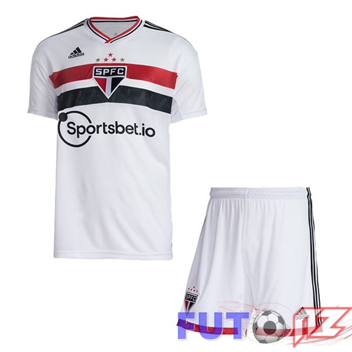 Camiseta Sao Paulo FC Ninos Primera Blanco 22/23