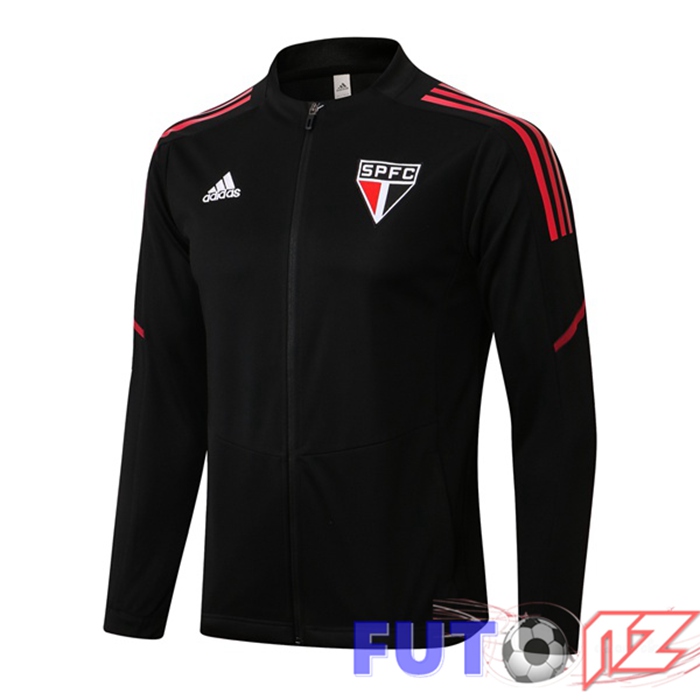 Sudadera De Entrenamiento Sao Paulo FC Negro 2022/2023 Sudadera De Entrenamiento Sao Paulo FC Negro 2022/2023