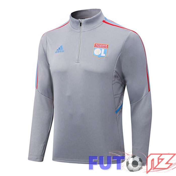 Sudadera De Entrenamiento Lyon OL Gris 22/23 Sudadera De Entrenamiento Lyon OL Gris 22/23