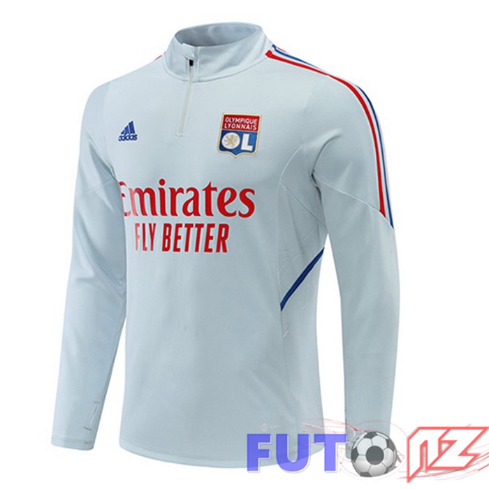 Sudadera De Entrenamiento Lyon OL Gris 22/23 Sudadera De Entrenamiento Lyon OL Gris 22/23