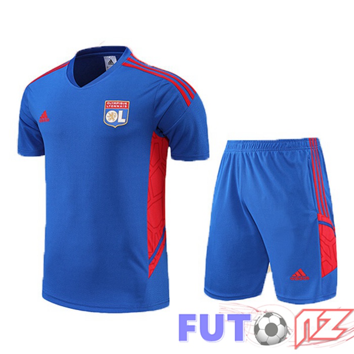 Camiseta Entrenamiento Lyon OL + Cortos Azul 2022/2023 Camiseta Entrenamiento Lyon OL + Cortos Azul 2022/2023