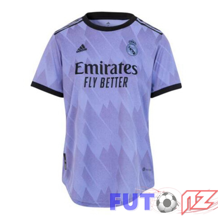 Camiseta Real Madrid Mujer Segunda Violeta 22/23