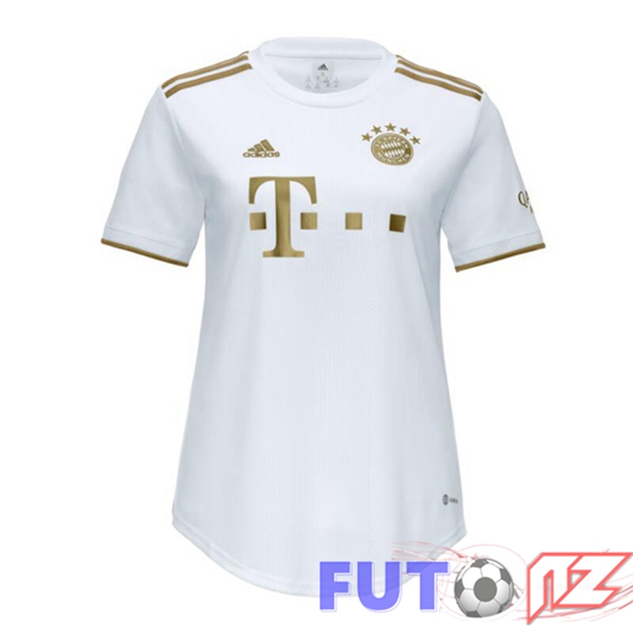 Camiseta Bayern Munich Mujer Segunda Blanco 22/23