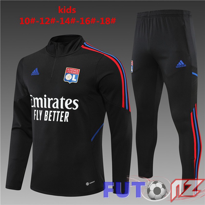 Chandal Futbol Lyon OL Ninos Negro 22/23