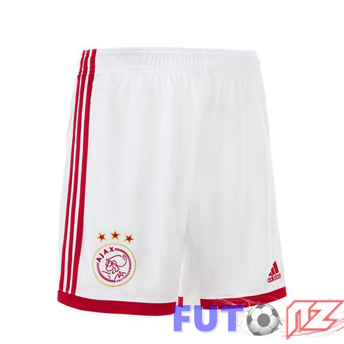 Cortos de Futbol AFC Ajax Primera Blanco Rojo 22/23 Cortos de Futbol AFC Ajax Primera Blanco Rojo 22/23