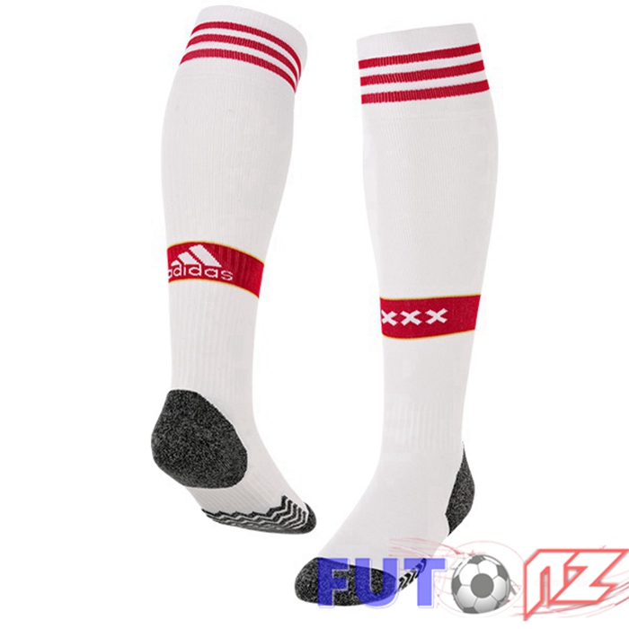 Calcetines De Futbol AFC Ajax Primera Blanco Rojo 22/23 Calcetines De Futbol AFC Ajax Primera Blanco Rojo 22/23