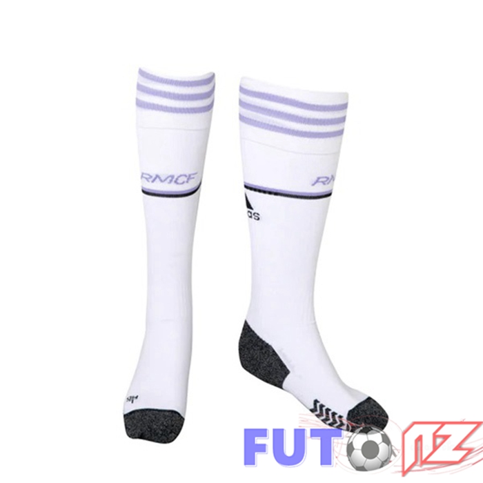 Calcetines De Futbol Real Madrid Primera Blanco 2022/2023