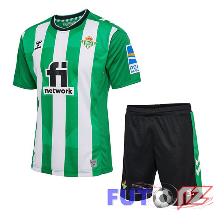 Camiseta Real Betis Ninos Primera Verde Blanco 22/23