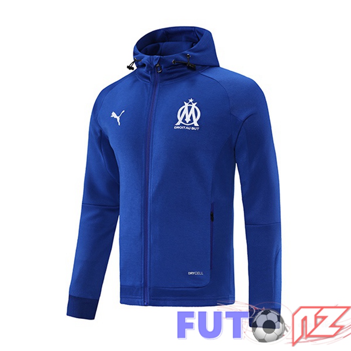 Chaquetas Futbol Chaqueta Con Capucha Marsella OM Azul 21/22