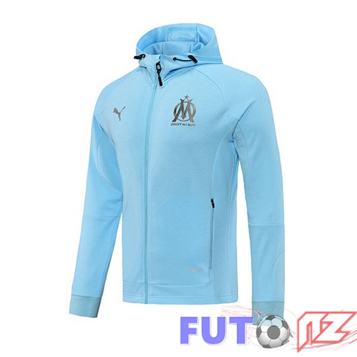 Chaquetas Futbol Chaqueta Con Capucha Marsella OM Azul 21/22