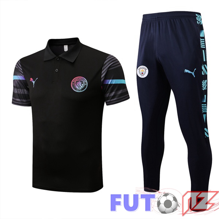 Camiseta Polo Manchester City + Pantalones Negro 2022/2023