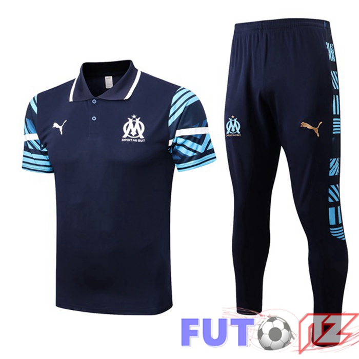 Camiseta Polo Marsella OM + Pantalones Azul Royal 22/23