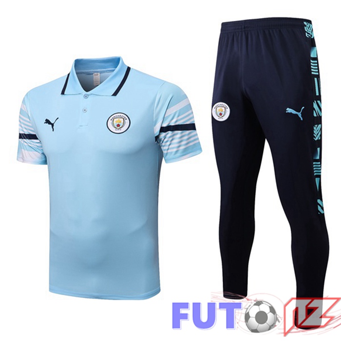 Camiseta Polo Manchester City + Pantalones Azul 22/23