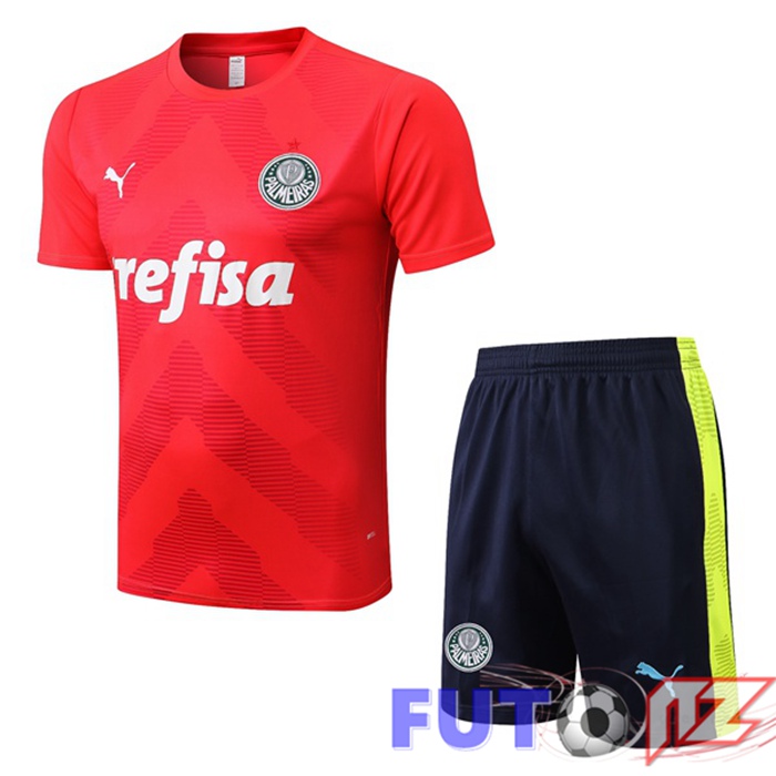 Camiseta Entrenamiento Palmeiras + Cortos Rojo 2022/2023