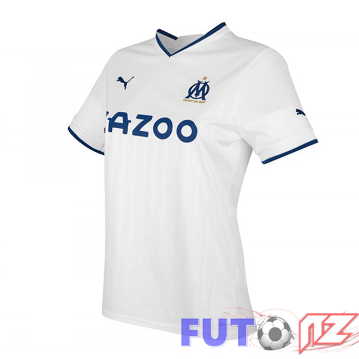 Camiseta Marsella OM Mujer Primera Blanco 22/23