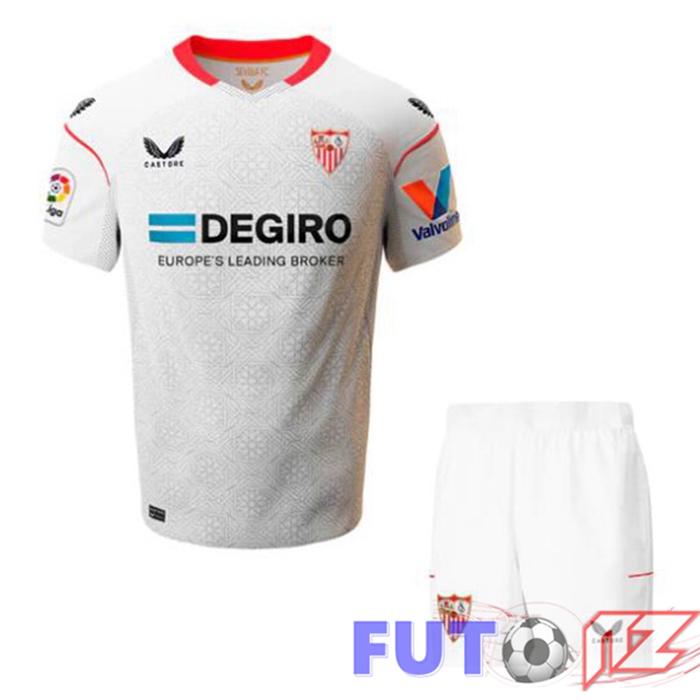 Camiseta Sevilla FC Ninos Primera Blanco 22/23