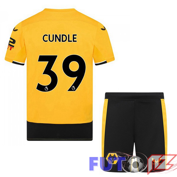 Camiseta Wolves (CUNDLE 39) Ninos Primera Amarillo 22/23