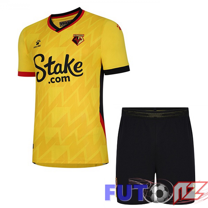 Camiseta Watford FC Ninos Primera Amarillo 22/23