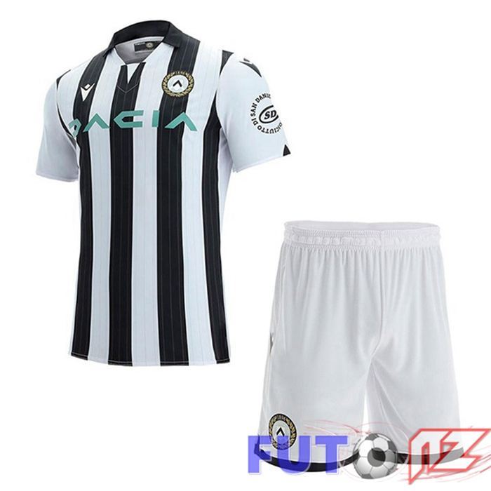Camiseta Udinese Calcio Ninos Primera Negro Blanco 21/22