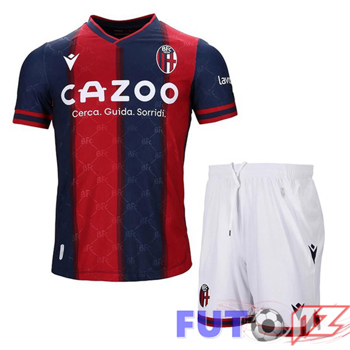 Camiseta Bologne Ninos Primera Rojo Azul 22/23