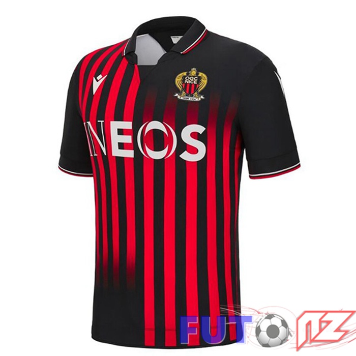 Camiseta OGC Nice Primera Negro Rojo 22/23
