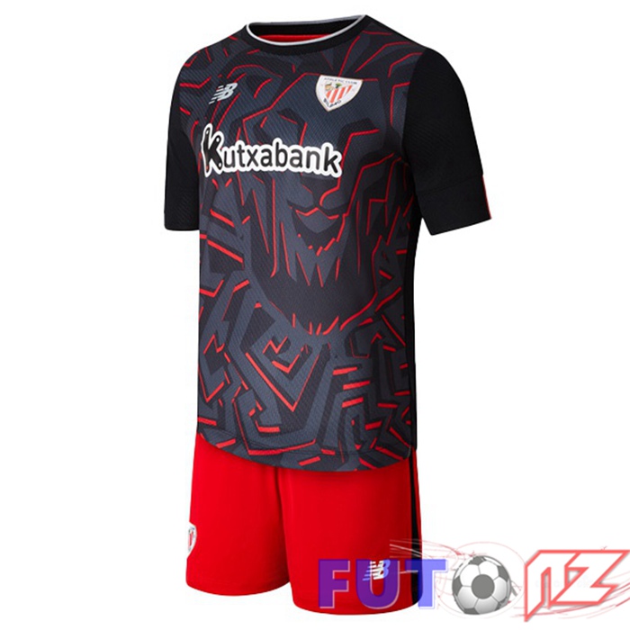 Camiseta Athletic Bilbao Ninos Segunda Negro 2022/2023