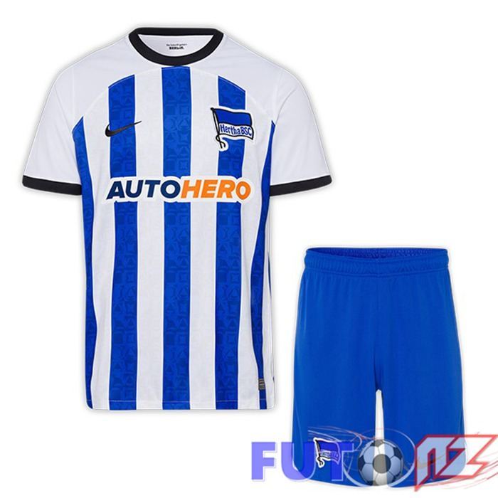 Camiseta Hertha BSC Ninos Primera Azul Blanco 22/23