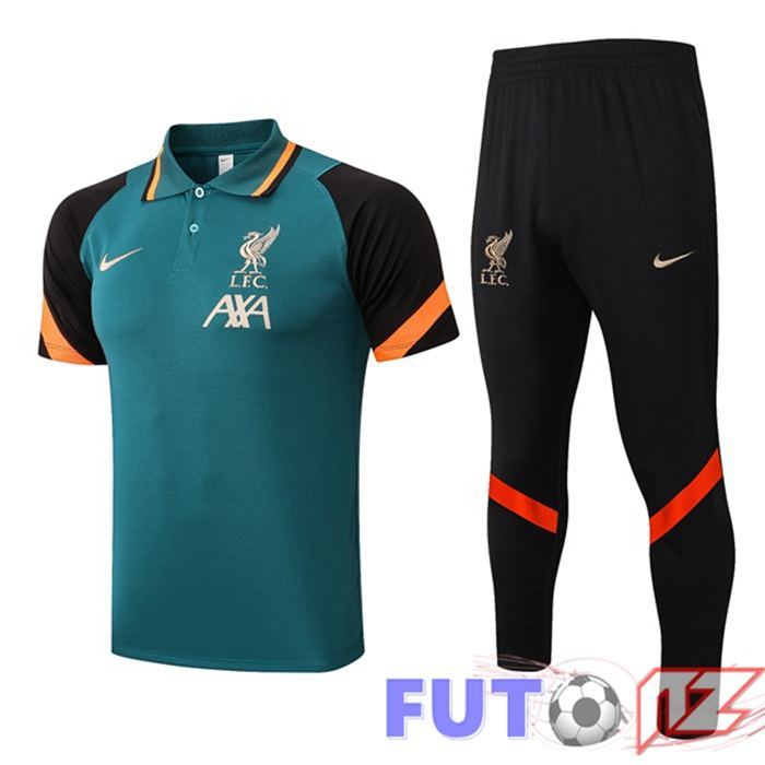 Camiseta Polo FC Liverpool + Pantalones Verde Negro 2021/2022