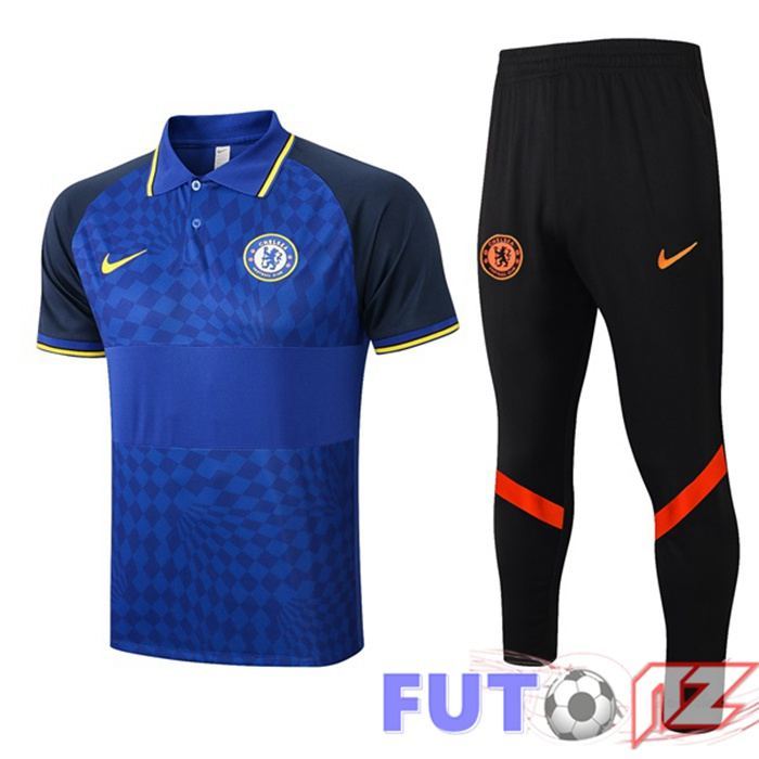 Camiseta Polo FC Chelsea + Pantalones Azul 2021/2022