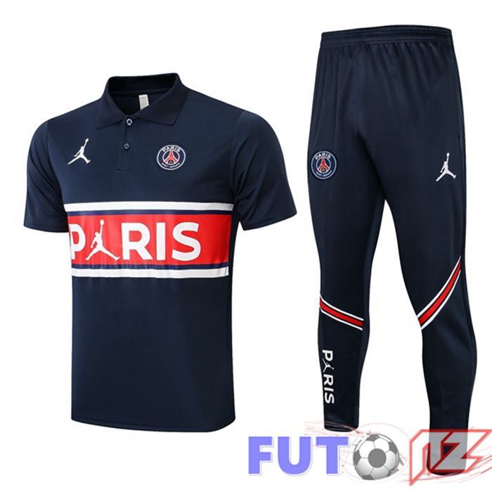 Camiseta Polo JORDAN Paris PSG + Pantalones Azul Royal 2021/2022