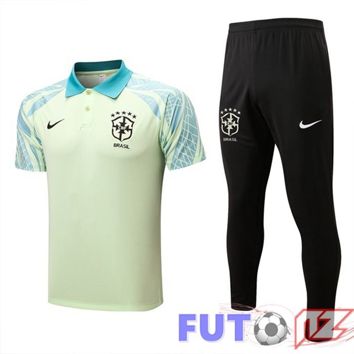 Camiseta Polo Brasil + Pantalones Verde 2022/2023