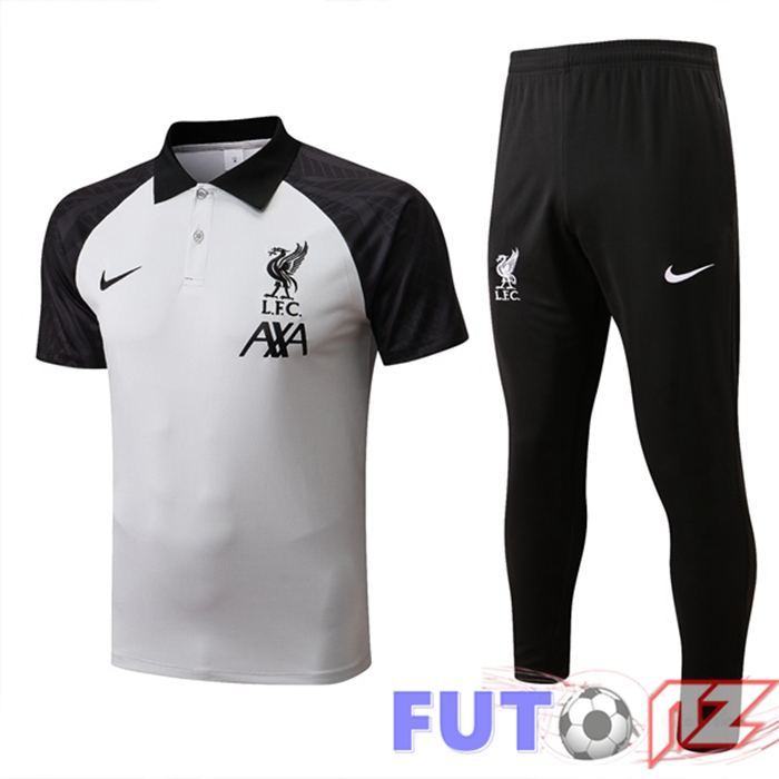 Camiseta Polo FC Liverpool + Pantalones Gris Negro 2022/2023