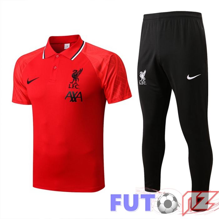 Camiseta Polo FC Liverpool + Pantalones Rojo 2022/2023