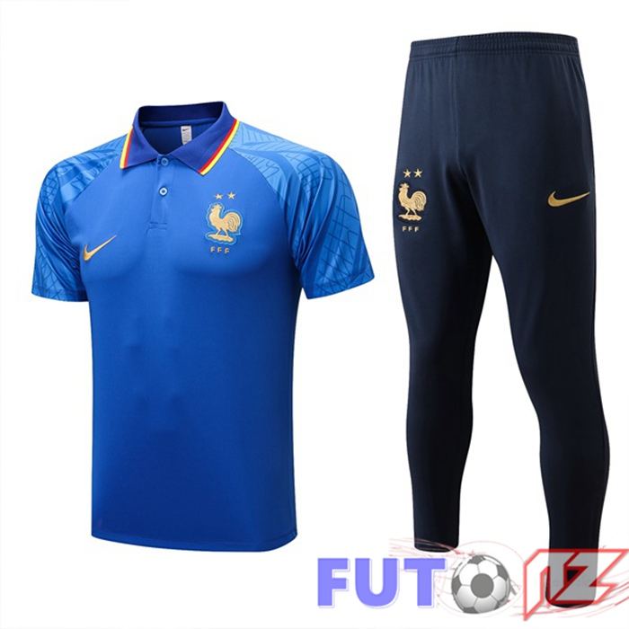 Camiseta Polo Francia + Pantalones Azul 2022/2023