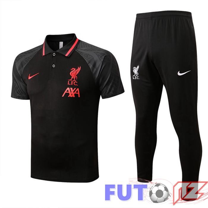Camiseta Polo FC Liverpool + Pantalones Negro 22/23