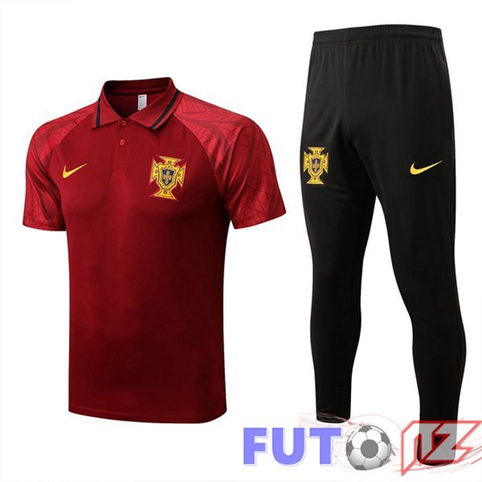 Camiseta Polo Portugal + Pantalones Rojo 22/23 Camiseta Polo Portugal + Pantalones Rojo 22/23
