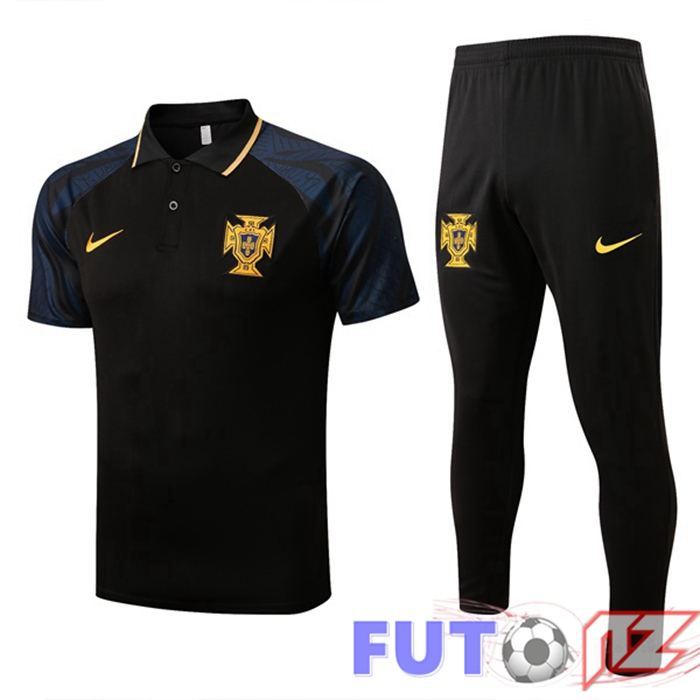 Camiseta Polo Portugal + Pantalones Negro 22/23 Camiseta Polo Portugal + Pantalones Negro 22/23