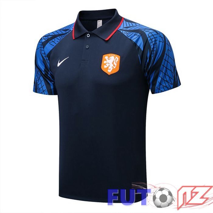 Camiseta Polo Países Bajos Azul Royal 2022/2023 Camiseta Polo Países Bajos Azul Royal 2022/2023